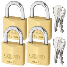 ABUS 65/30 Quads Λουκέτο ίδιο κλειδί ΣΕΤ 4 τεμάχια