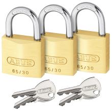 ABUS 65/30 Triples Λουκέτο ίδιο κλειδί ΣΕΤ 3 τεμάχια