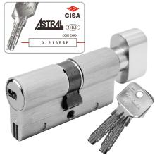 CISA ASTRAL S 0A3S7 Κύλινδρος (Αφαλός) υψηλής ασφάλειας με πόμολο νίκελ