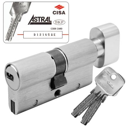 CISA ASTRAL S 0A3S7 Κύλινδρος (Αφαλός) υψηλής ασφάλειας με πόμολο νίκελ