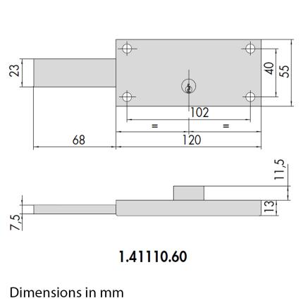 Κλειδαριά για ρολά γκαράζ CISA 41110-1