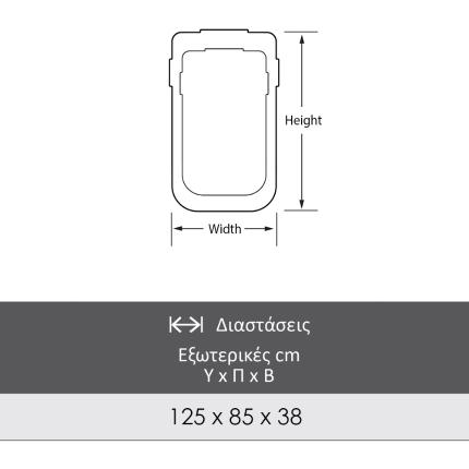 Κλειδοθήκη τοίχου με συνδυασμό και λαστιχένιο κάλυμμα OEM HKS005 | Μαύρο - Γκρί | 125x85x38-4