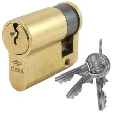 Κύλινδρος (Αφαλός) Μισός για Γυάλινες πόρτες CISA locking line 08030 σε χρυσό & νίκελ