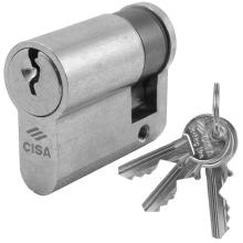 CISA locking line 08030 Κύλινδρος (Αφαλός) Μισός για Γυάλινες πόρτες σε χρυσό & νίκελ
