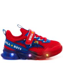 Sneaker για αγόρι φωτάκια  κόκκινο πτεροδάκτυλος  BULL BOYS DΝΑL3364 ΑD01 ROSSO