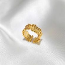Δαχτυλίδι Επιχρυσωμένο 18Κ Ανοιγόμενο “Ασύμμετρο Σχέδιο”30006-18 Aventis Jewelry