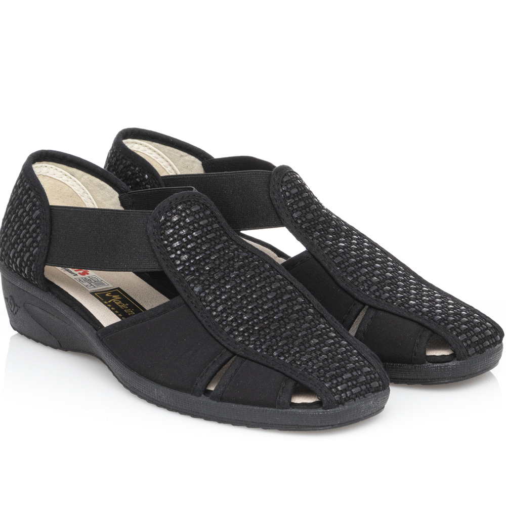 Γυναικέιο παπουτσοπέδιλο μαύρο Adams Shoes 1-624-21014-25