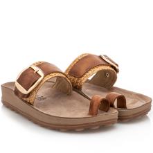 Γυναικείο σανδάλι δέρμα taupe Fantasy Sandals S320 2