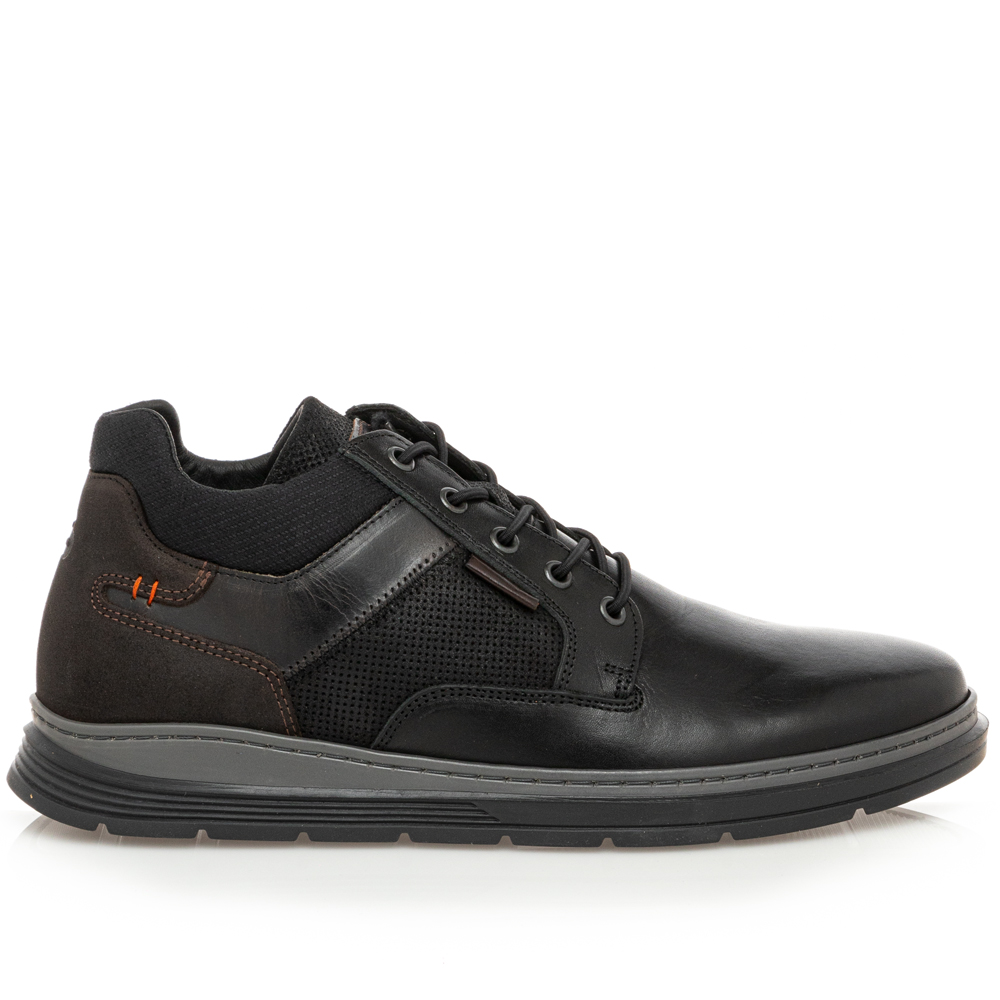 Ανδρικό casual κορδόνι δέρμα μαύρο   BULLBOXER  Ν57751922002