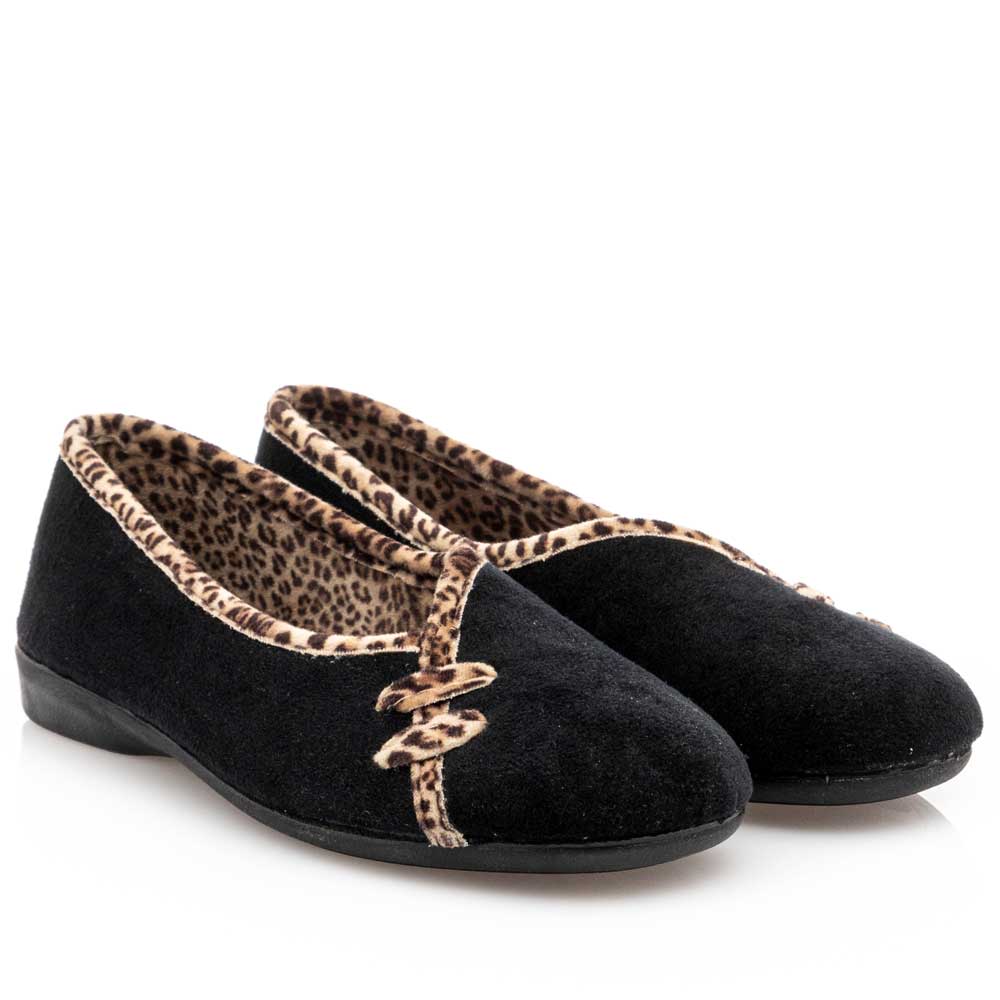 Γυναικεία παντόφλα μαύρο Adams Shoes 1-716-21529-25