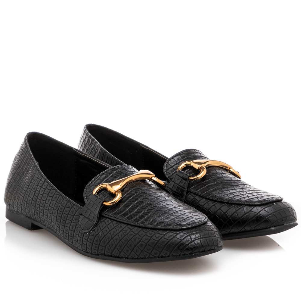 Γυναικείο μοακίνι μαύρο Adams Shoes 1-848-21512-29