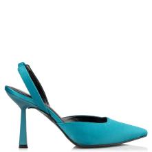 Γόβα  στιλέττο Satin  Envie πετρόλ  Ε02-14050-65