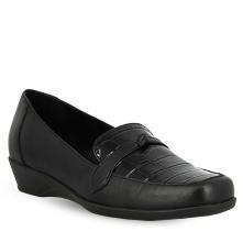 Γυναικείο ανατομικό  δερμάτινο μαύρο  παπούτσι Parex 10526006.Β 2