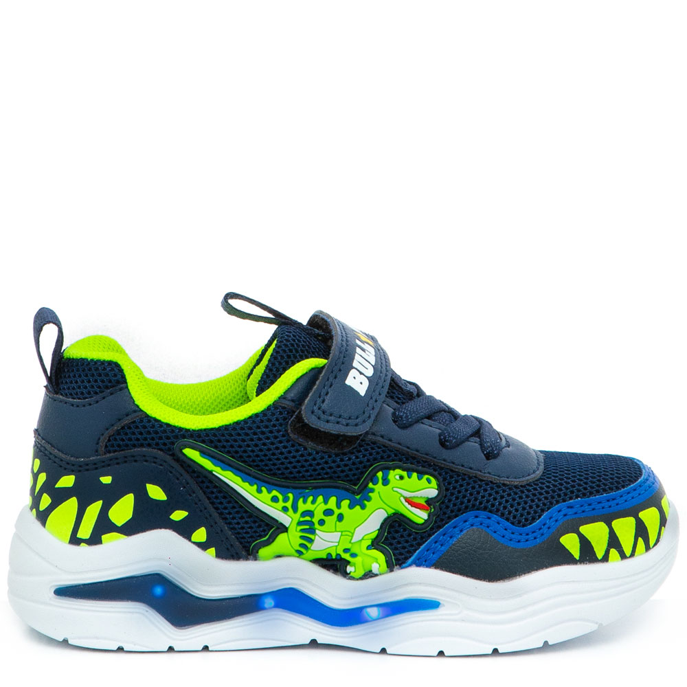 Sneaker για αγόρι μπλέ φωτάκια δεινόσαυρος  Bull Boys  DΝΑL3370 ΑΕ01
