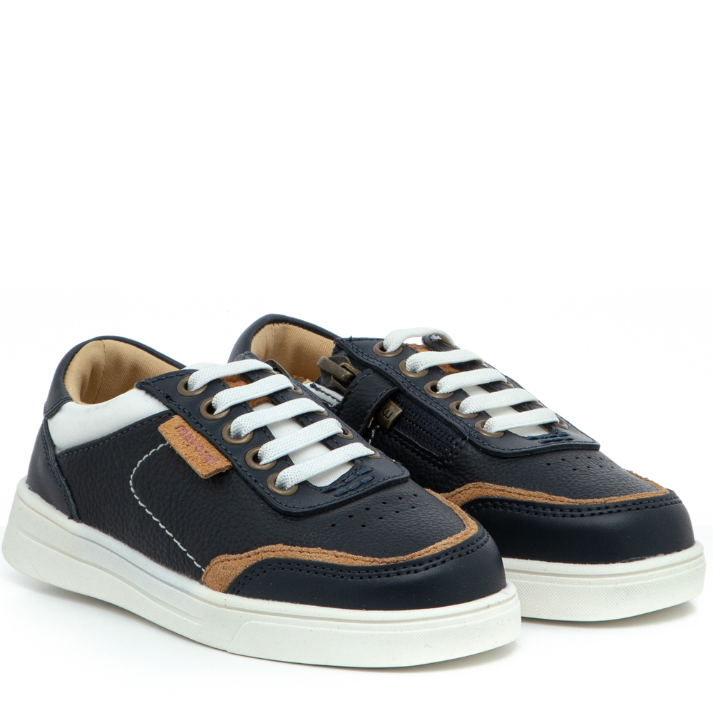 Sneaker  με κορδόνια και φερμουάρ στο πλάι για αγόρι μπλέ  Mayoral  23-43467-069