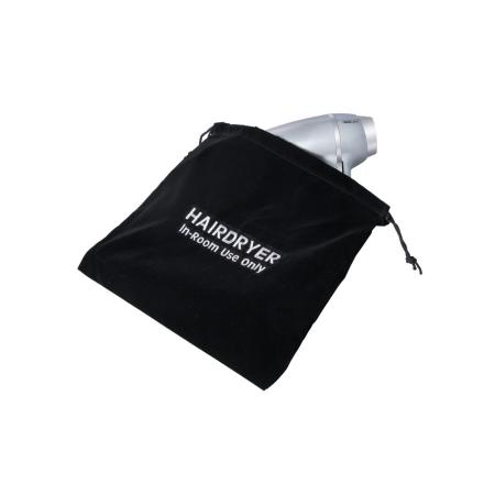 Τσάντα για σεσουάρ JVD 2502370, βελούδο, μαύρη, 33,0 x 27,0 cm