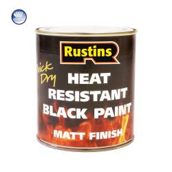 Rustins Heat Resistant Black Paint 250ml