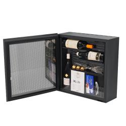 Mini bar IndleB Flyingbar, επιτοίχιο, γυάλινη πόρτα, μαύρο, συμπιεστής - 51,0 x 50,0 x 20,0 cm