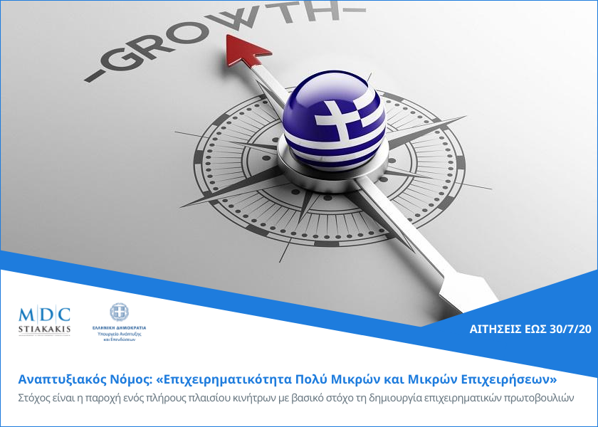 Αναπτυξιακός Νόμος: Καθεστώς «Επιχειρηματικότητα Πολύ Μικρών και Μικρών Επιχειρήσεων»