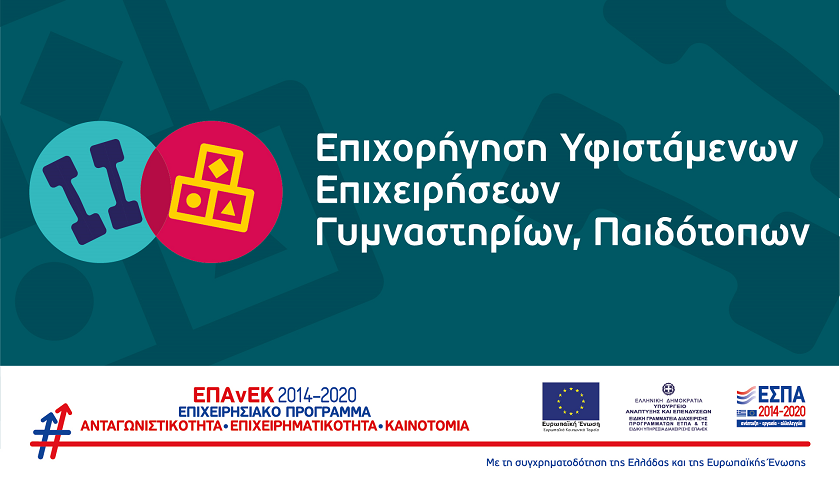 Επιχορήγηση υφιστάμενων επιχειρήσεων γυμναστηρίων, παιδότοπων