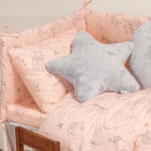 Πάντα Κούνιας 40x195cm Melinen Happy Pink Microfiber