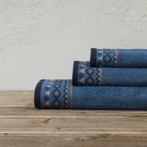 Πετσέτες Σετ 3 Τεμάχια Kocoon Azura Blue Βαμβακερές