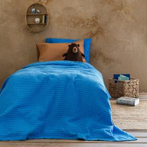 Κουβέρτα Μονή Πικέ 160x240cm Nima Habit Ocean Blue Βαμβακερή