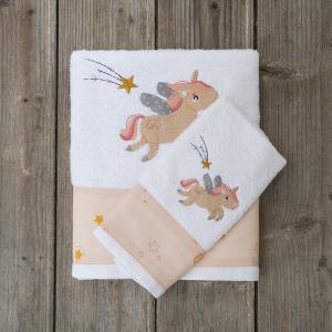 Πετσέτες Παιδικές Σετ 2 Τεμάχια Kocoon Unicorn Βαμβακερές