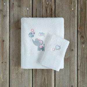 Πετσέτες Παιδικές Σετ 2 Τεμάχια Nima Little Love Βαμβακερές