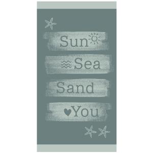 Πετσέτα Θαλάσσης 86x160cm Melinen Sun Sea Sand Aqua Βαμβακερή