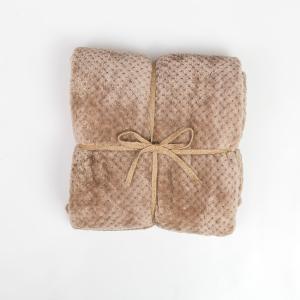 Κουβέρτα Μονή Fleece 160x220cm Borea Prisma Μπεζ Πολυεστερική