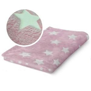 Κουβέρτα Μονή Παιδική Fleece 150x220cm Borea Starlight Ροζ Πολυέστερας