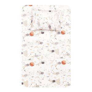 Σεντόνια Βρεφικά Σετ 120x160cm Borea Sleepy Μπεζ Φανελένια