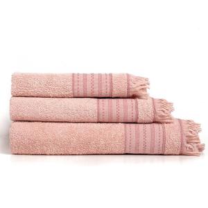 Πετσέτες Σετ 3 Τεμάχια Melinen Jesper Pink Βαμβακερές