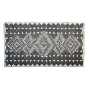 Χαλί 70x140cm Melinen Squera Anthracite Βαμβακερό