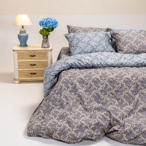 Σεντόνια Διπλά Σετ 205x270cm Melinen Zelda Grey Βαμβακερά