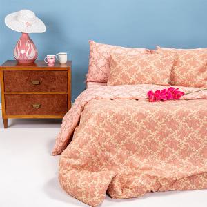 Σεντόνια Διπλά Σετ 205x270cm Melinen Zelda Pink Βαμβακερά