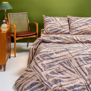Σεντόνια Διπλά Σετ 205x260cm Melinen Shiva Beige Φανελένια