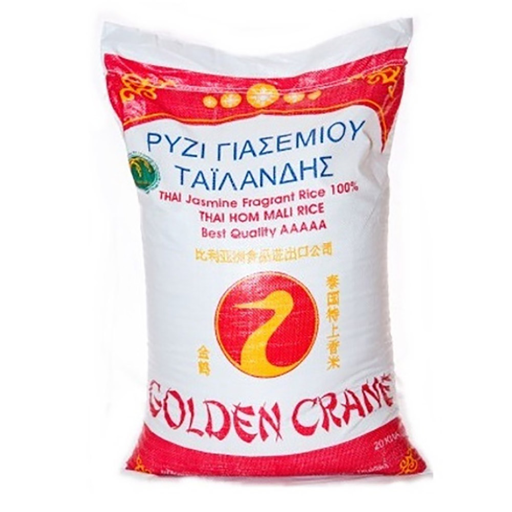 Ρύζι Γιασεμιού THAI HOM MALI 20kg GOLDEN CRANE