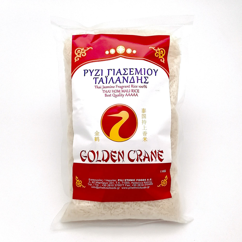 Ρύζι Γιασεμιού Thai Hom Mali AAAAA  1kg GOLDEN CRANE