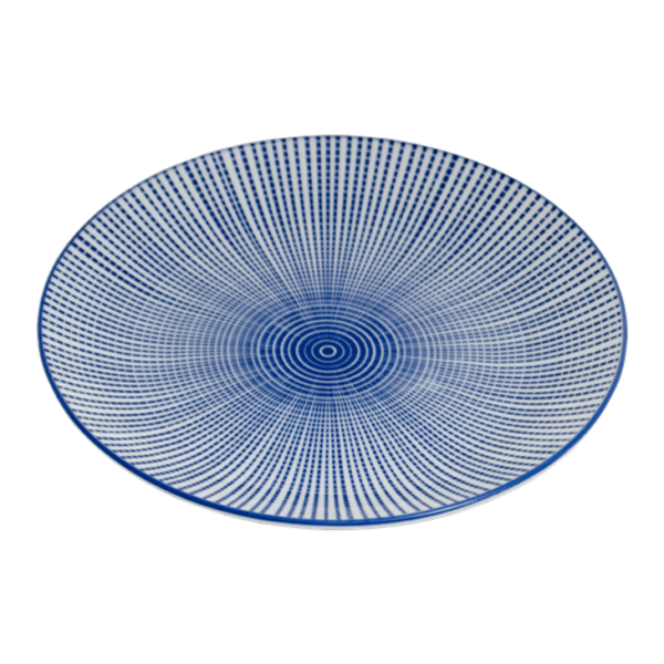 Στρογγυλό Πιάτο Μπλε Tokusa 21,5cm